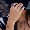 Bracelet Ginette NY Ever Golden Obsidian Disc Bracelet Or Rose