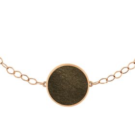 Bracelet Ginette NY Ever Golden Obsidian Disc Bracelet Or Rose