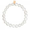 Bracelet Ginette NY Elastic Pearl Bracelet Or Rose