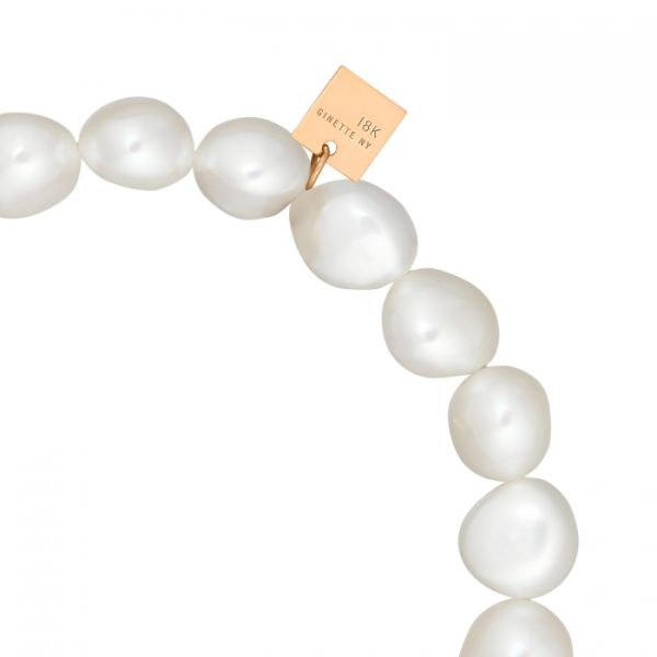 Bracelet Ginette NY Elastic Pearl Bracelet Or Rose