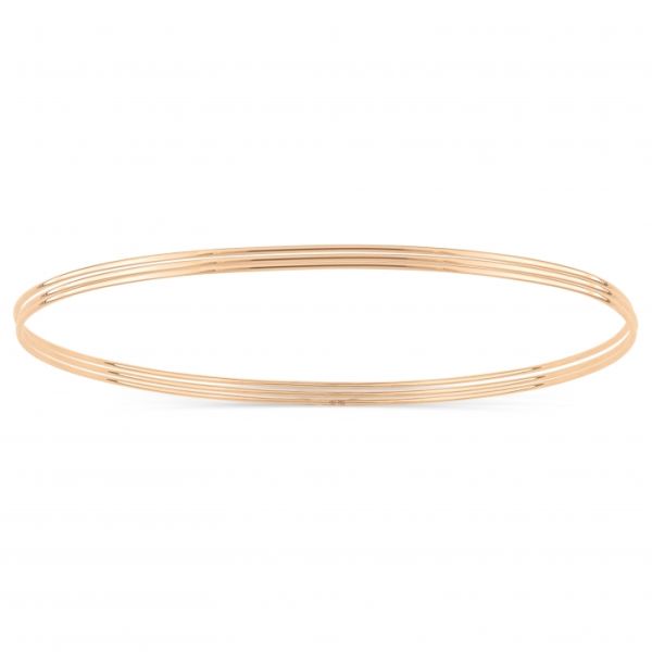 Bracelet Ginette NY Circle Bangle - Set Of 3 Or Rose