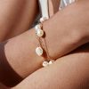 Bracelet Ginette NY Bead Chain Bracelet Pearl Or Rose
