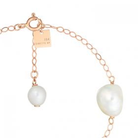 Bracelet Ginette NY Bead Chain Bracelet Pearl Or Rose