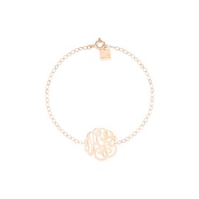 Bracelet Ginette NY Baby Lace Monogram Bracelet Or Rose