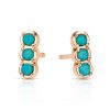 Boucles d'oreilles Ginette NY Fallen Sky Strip Studs Or Rose