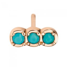 Boucles d'oreilles Ginette NY Fallen Sky Strip Studs Or Rose