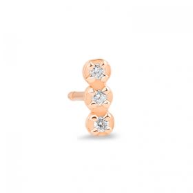 Boucles d'oreilles Ginette NY Diamond Strip Earrings Or Rose