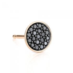 Boucles d'oreilles Ginette NY Black Diamond Sequin Studs Or Rose