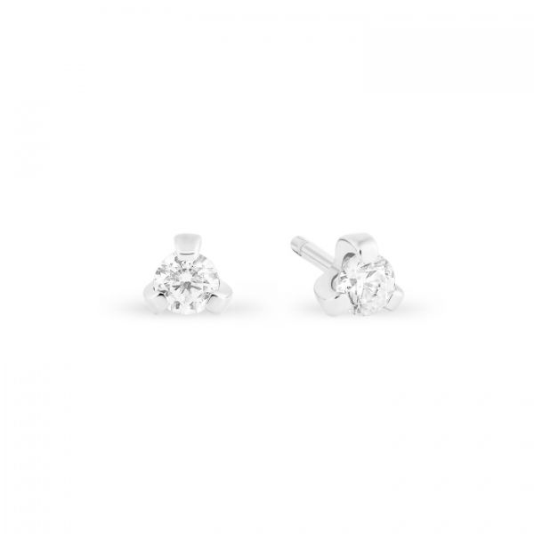 Boucles d'oreilles Ginette NY Be Mine Maria White Mini Diamond Studs Or Blanc