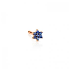 Boucle d'oreille Ginette NY Solo Mini Sapphire Star Stud Or Rose