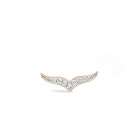 Boucle d'oreille Ginette NY Solo Diamond Wise Stud Or Rose