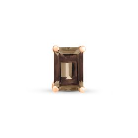 Boucle d'oreille Ginette NY Solo Cocktail Smoky Quartz Stud Or Rose