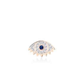 Boucle d'oreille Ginette NY Solo Ajna Sapphire And Diamond Stud Or Rose