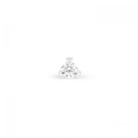 Boucle d'oreille Ginette NY Be Mine Maria Solo White Mini Diamond Stud Or Blanc