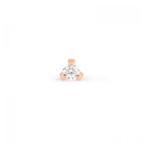 Boucle d'oreille Ginette NY Be Mine Maria Solo Mini Diamond Stud Or Blanc