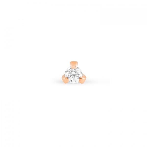Boucle d'oreille Ginette NY Be Mine Maria Solo Mini Diamond Stud Or Blanc