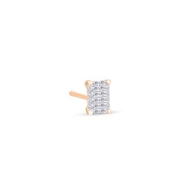 Boucle d'oreille Ginette NY Solo Diamond Midnight Stud Or Rose