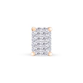 Boucle d'oreille Ginette NY Solo Diamond Midnight Stud Or Rose