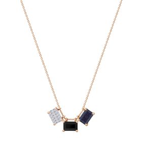Collier Ginette NY 3 Mini Midnight On Chain Or Rose