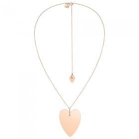 Collier Ginette NY Angèle Jumbo Heart On Chain Or Rose
