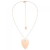 Collier Ginette NY Angèle Jumbo Heart On Chain Or Rose