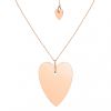 Collier Ginette NY Angèle Jumbo Heart On Chain Or Rose