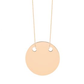 Collier Ginette NY Baby Disc On Chain Or Rose