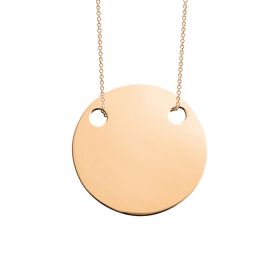 Collier Ginette NY Baby Disc On Chain Or Rose
