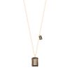 Collier Ginette NY Duo Cocktail Smoky Quartz Necklace Or Rose