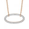 Collier Ginette NY Ellipse Diamond Necklace Or Rose