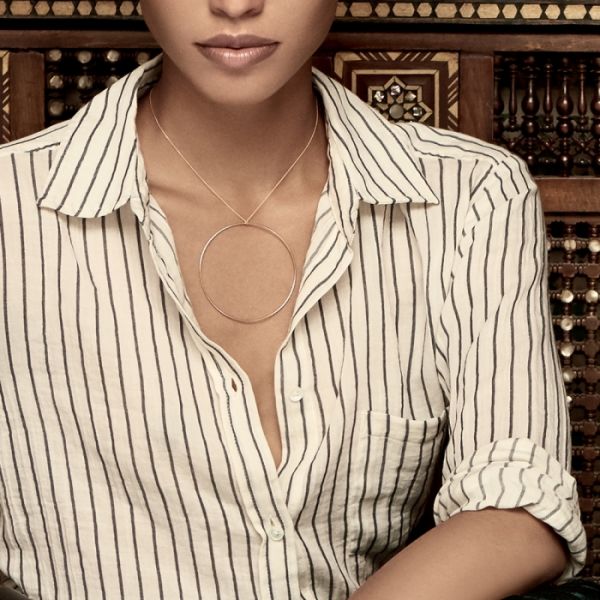 Collier Ginette NY Jumbo Circle Or Rose