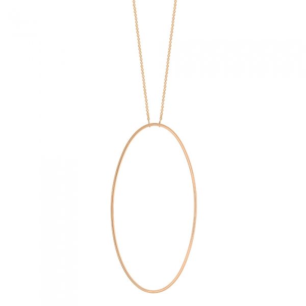 Collier Ginette NY Jumbo Ellipse Necklace Or Rose