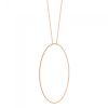 Collier Ginette NY Jumbo Ellipse Necklace Or Rose