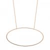 Collier Ginette NY Jumbo Ellipse Necklace Or Rose