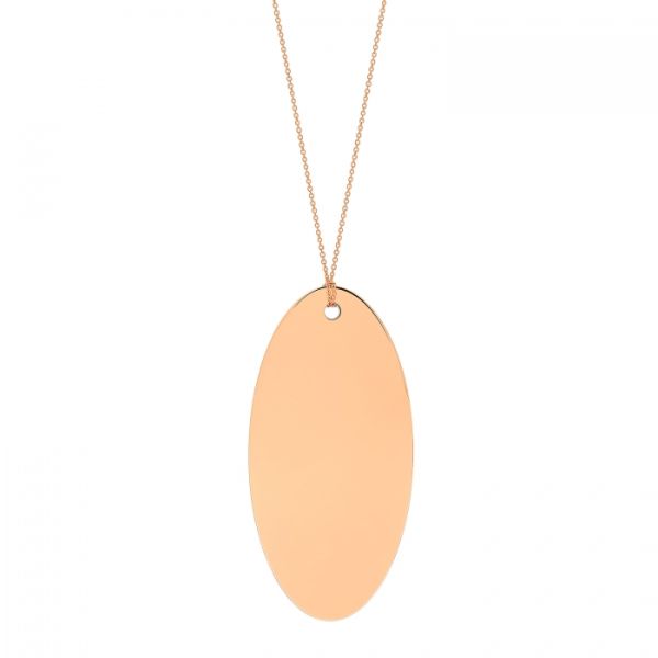 Collier Ginette NY Jumbo Sequin On Chain Or Rose