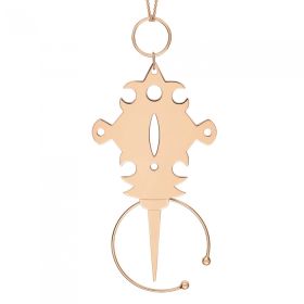 Collier Ginette NY Jumbo Tanger On Chain Or Rose