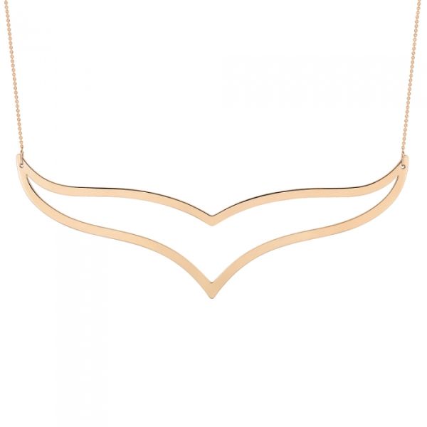 Collier Ginette NY Jumbo Wise Necklace Or Rose