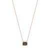 Collier Ginette NY Mini Cocktail Smoky Quartz On Chain Or Rose