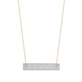 Collier Ginette NY Mini Diamond Baguette On Chain Or Rose