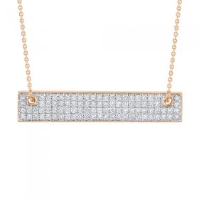 Collier Ginette NY Mini Diamond Baguette On Chain Or Rose
