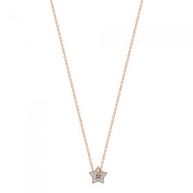 Collier Ginette NY Mini Diamond Milky Way Open Star Necklace Or Rose