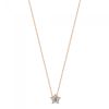 Collier Ginette NY Mini Diamond Milky Way Open Star Necklace Or Rose