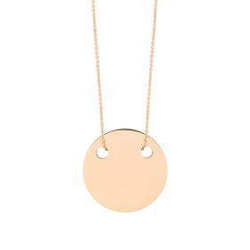 Collier Ginette NY Mini Disc On Chain Or Rose