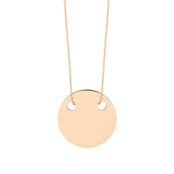Collier Ginette NY Mini Disc On Chain Or Rose