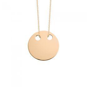 Collier Ginette NY Mini Disc On Chain Or Rose