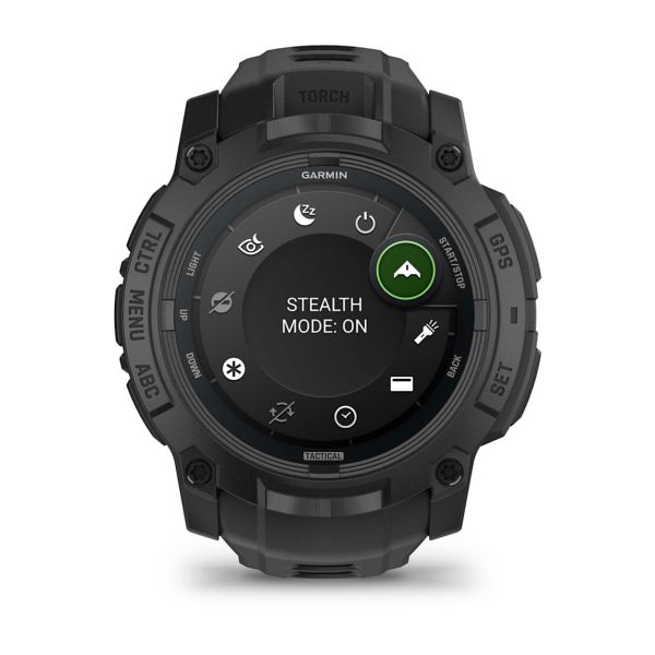 Montre Garmin Instinct 3 - 50mm AMOLED Tactical Noir Bracelet Silicone Noir