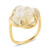 Bague Morganne Bello Quartz Rutile Diamants Or Jaune