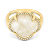 Bague Morganne Bello Quartz Rutile Diamants Or Jaune