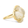 Bague Morganne Bello Quartz Rutile Diamants Or Jaune