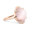 Bague Morganne Bello Quartz Rose Diamants Or Rose